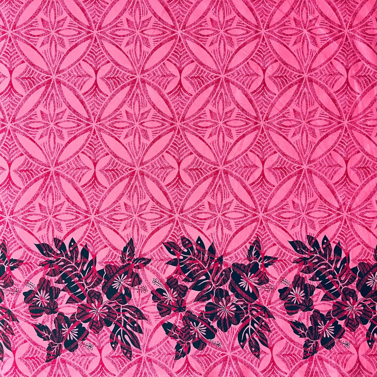 1 Yard Tropical Floral Border Polyester Fabric For Apparel Sewing And Decorative Craft Projects 60 Inch